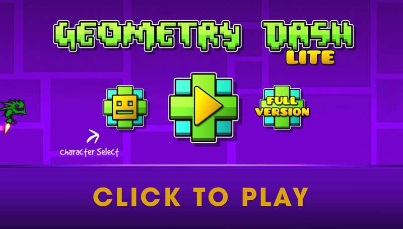 Click to play Geometry Dash Lite Online